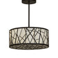 Meyda Lighting Cilindro 24" LED Oil Rubbed Bronze Rich Pendant Light With Creme Carrara Idalight Shade