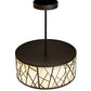 Meyda Lighting Cilindro 24" LED Oil Rubbed Bronze Rich Pendant Light With Creme Carrara Idalight Shade