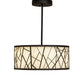 Meyda Lighting Cilindro 24" LED Oil Rubbed Bronze Rich Pendant Light With Creme Carrara Idalight Shade