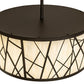 Meyda Lighting Cilindro 24" LED Oil Rubbed Bronze Rich Pendant Light With Creme Carrara Idalight Shade