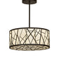 Meyda Lighting Cilindro 24" LED Oil Rubbed Bronze Rich Pendant Light With Creme Carrara Idalight Shade