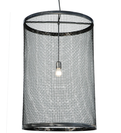 Meyda Lighting Cilindro 24" Steel Cage Pendant Light