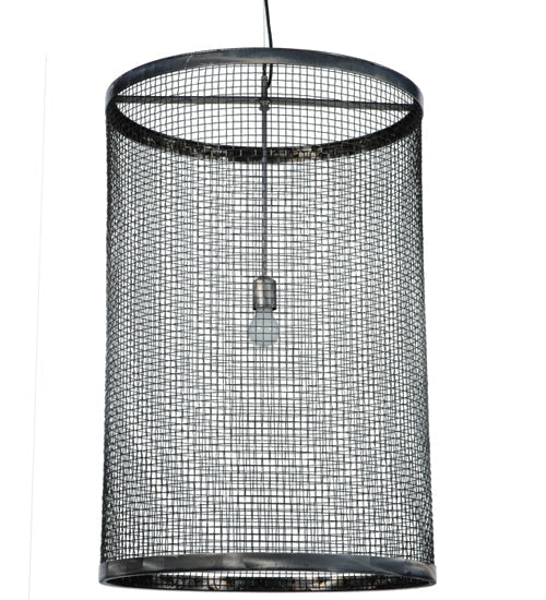Meyda Lighting Cilindro 24" Steel Cage Pendant Light
