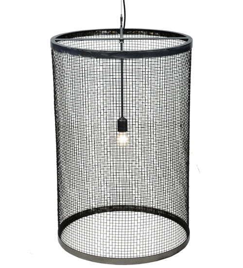 Meyda Lighting Cilindro 24" Steel Cage Pendant Light