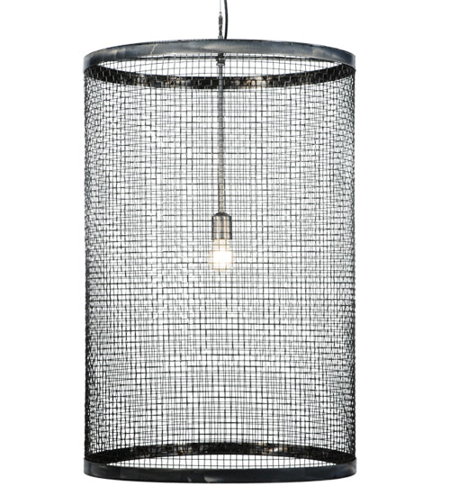 Meyda Lighting Cilindro 24" Steel Cage Pendant Light