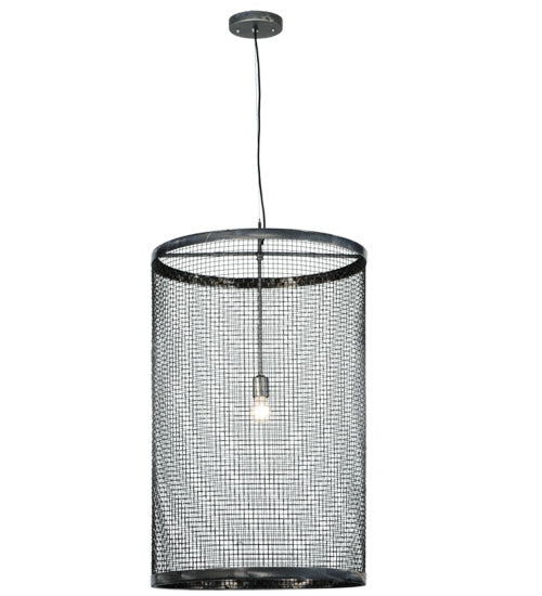 Meyda Lighting Cilindro 24" Steel Cage Pendant Light