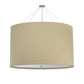 Meyda Lighting Cilindro 244713 48" 8-Light Nickel Powder Coat Pendant Light With Cream Textrene & Statuario Idalight Shade