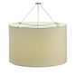 Meyda Lighting Cilindro 244713 48" 8-Light Nickel Powder Coat Pendant Light With Cream Textrene & Statuario Idalight Shade