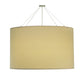 Meyda Lighting Cilindro 244713 48" 8-Light Nickel Powder Coat Pendant Light With Cream Textrene & Statuario Idalight Shade