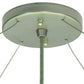Meyda Lighting Cilindro 244713 48" 8-Light Nickel Powder Coat Pendant Light With Cream Textrene & Statuario Idalight Shade