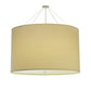 Meyda Lighting Cilindro 244713 48" 8-Light Nickel Powder Coat Pendant Light With Cream Textrene & Statuario Idalight Shade