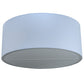 Meyda Lighting Cilindro 245375 60" 6-Light Nickel Flush Mount Light With White Linen Textrene Shade