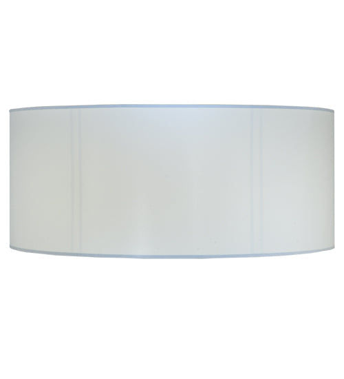 Meyda Lighting Cilindro 245375 60" 6-Light Nickel Flush Mount Light With White Linen Textrene Shade