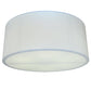 Meyda Lighting Cilindro 245375 60" 6-Light Nickel Flush Mount Light With White Linen Textrene Shade