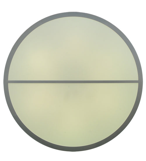 Meyda Lighting Cilindro 245375 60" 6-Light Nickel Flush Mount Light With White Linen Textrene Shade