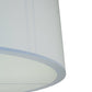 Meyda Lighting Cilindro 245375 60" 6-Light Nickel Flush Mount Light With White Linen Textrene Shade