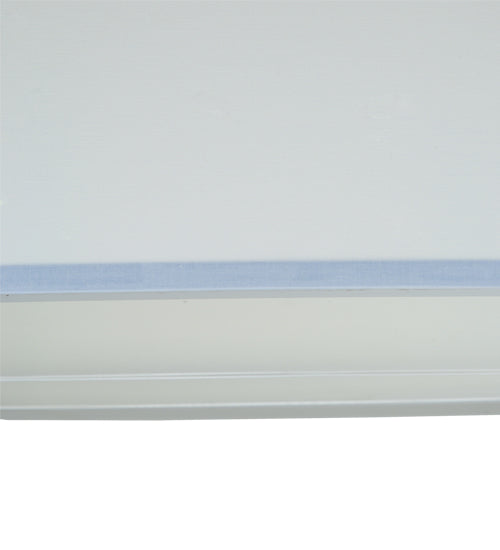Meyda Lighting Cilindro 245375 60" 6-Light Nickel Flush Mount Light With White Linen Textrene Shade