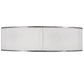 Meyda Lighting Cilindro 247634 36" 6-Light Extreme Chrome Flush Mount Light With White Textrene Shade