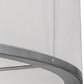 Meyda Lighting Cilindro 247634 36" 6-Light Extreme Chrome Flush Mount Light With White Textrene Shade
