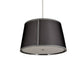 Meyda Lighting Cilindro 248069 30" 3-Light Weatherable Silver Tapered Pendant Light With Black Textralite Shade
