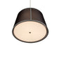 Meyda Lighting Cilindro 248069 30" 3-Light Weatherable Silver Tapered Pendant Light With Black Textralite Shade