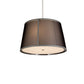 Meyda Lighting Cilindro 248069 30" 3-Light Weatherable Silver Tapered Pendant Light With Black Textralite Shade