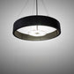 Meyda Lighting Cilindro 248272 72" 12-Light Timeless Bronze Pendant Light With White Statuario Idalight Shade