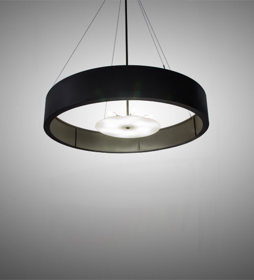 Meyda Lighting Cilindro 248272 72" 12-Light Timeless Bronze Pendant Light With White Statuario Idalight Shade