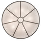Meyda Lighting Cilindro 248625 60" 10-Light Nickel Powder Coat Flush Mount Light With White Textrene & Statuario Idalight Shade