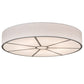 Meyda Lighting Cilindro 248625 60" 10-Light Nickel Powder Coat Flush Mount Light With White Textrene & Statuario Idalight Shade