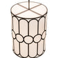 Meyda Lighting Cilindro 248836 30" 6-Light Textured Black Homer Pendant Light With White Textrene & Statuario Idalight Shade