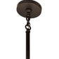 Meyda Lighting Cilindro 248836 30" 6-Light Textured Black Homer Pendant Light With White Textrene & Statuario Idalight Shade