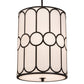 Meyda Lighting Cilindro 248836 30" 6-Light Textured Black Homer Pendant Light With White Textrene & Statuario Idalight Shade