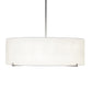 Meyda Lighting Cilindro 249116 48" 8-Light Nickel Structure Pendant Light With White Laura Textrene & Statuario Idalight Shade