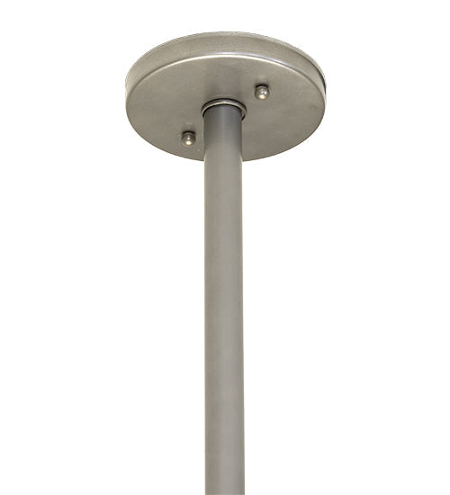 Meyda Lighting Cilindro 249116 48" 8-Light Nickel Structure Pendant Light With White Laura Textrene & Statuario Idalight Shade