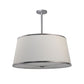 Meyda Lighting Cilindro 25" 3-Light Brushed Nickel Powdercoat Pendant Light With Cream Textrene Shade
