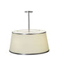 Meyda Lighting Cilindro 25" 3-Light Brushed Nickel Powdercoat Pendant Light With Cream Textrene Shade