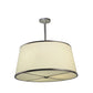 Meyda Lighting Cilindro 25" 3-Light Brushed Nickel Powdercoat Pendant Light With Cream Textrene Shade