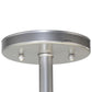 Meyda Lighting Cilindro 25" 3-Light Brushed Nickel Powdercoat Pendant Light With Cream Textrene Shade