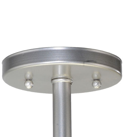 Meyda Lighting Cilindro 25" 3-Light Brushed Nickel Powdercoat Pendant Light With Cream Textrene Shade