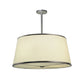 Meyda Lighting Cilindro 25" 3-Light Brushed Nickel Powdercoat Pendant Light With Cream Textrene Shade