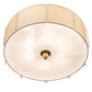 Meyda Lighting Cilindro 25" 6-Light Brass Tint Lujoso Semi-flush Mount Light With Beige & White Statuario Idalight Shade