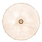 Meyda Lighting Cilindro 25" 6-Light Brass Tint Lujoso Semi-flush Mount Light With Beige & White Statuario Idalight Shade