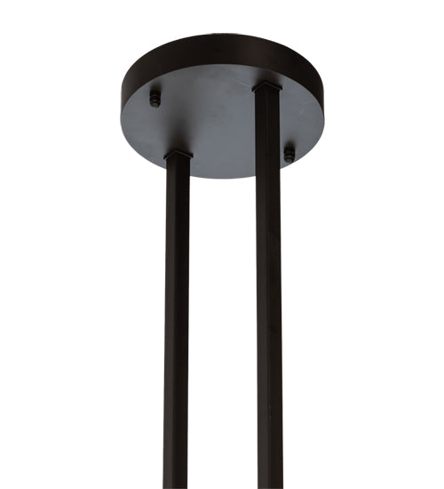 Meyda Lighting Cilindro 25" Oil Rubbed Bronze Tapered Pendant Light With Bronze Transparent Glass & WHite Statuario Idalight Shade