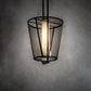 Meyda Lighting Cilindro 25" Oil Rubbed Bronze Tapered Pendant Light With Bronze Transparent Glass & WHite Statuario Idalight Shade
