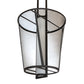 Meyda Lighting Cilindro 25" Oil Rubbed Bronze Tapered Pendant Light With Bronze Transparent Glass & WHite Statuario Idalight Shade