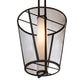 Meyda Lighting Cilindro 25" Oil Rubbed Bronze Tapered Pendant Light With Bronze Transparent Glass & WHite Statuario Idalight Shade