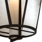 Meyda Lighting Cilindro 25" Oil Rubbed Bronze Tapered Pendant Light With Bronze Transparent Glass & WHite Statuario Idalight Shade