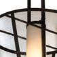 Meyda Lighting Cilindro 25" Oil Rubbed Bronze Tapered Pendant Light With Bronze Transparent Glass & WHite Statuario Idalight Shade