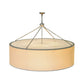 Meyda Lighting Cilindro 255114 60" 8-Light Nickel Pendant Light With Beige Eggshell Textrene Shade
